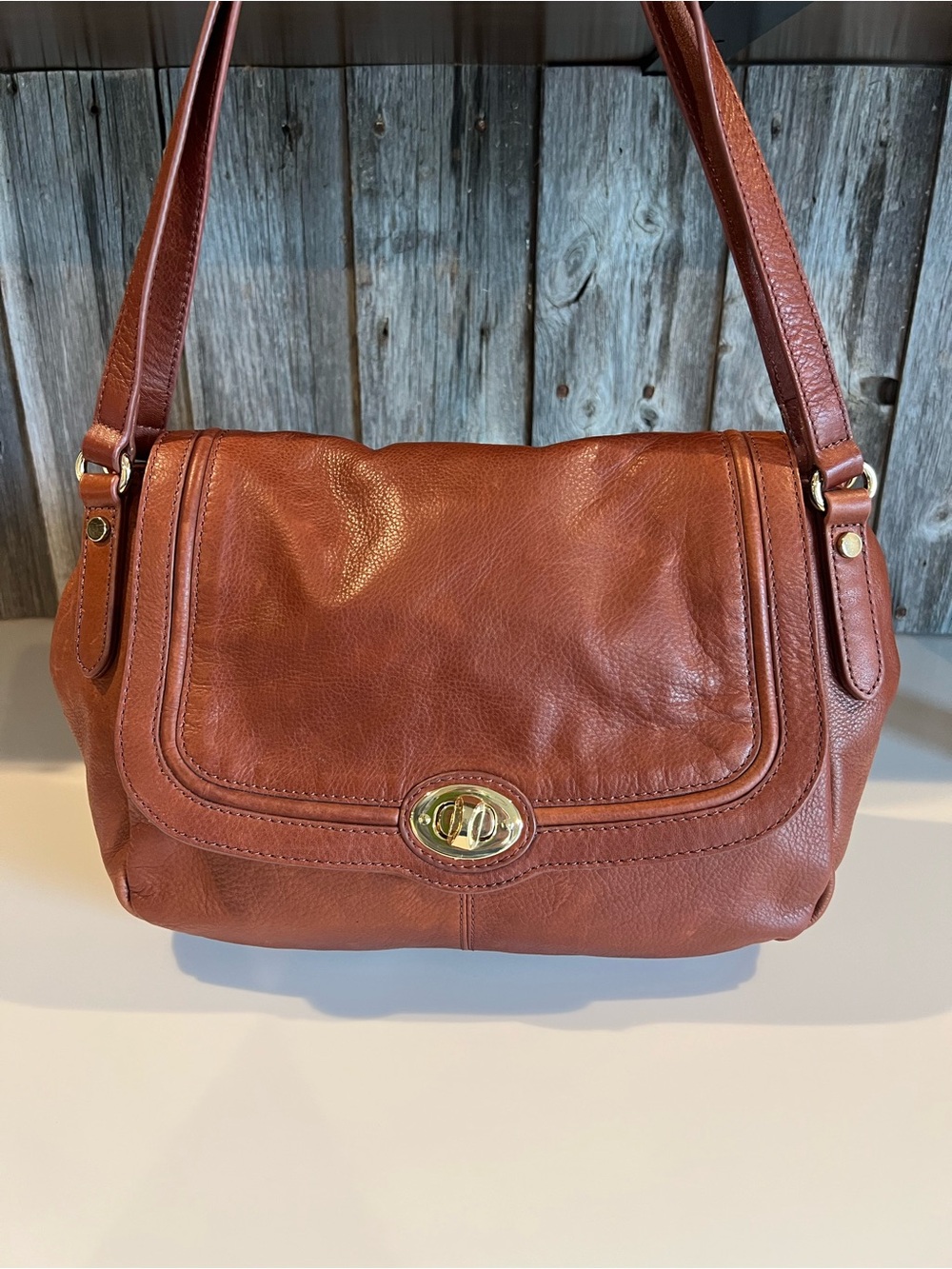 American Leather Co. brown leather purse bag great condition